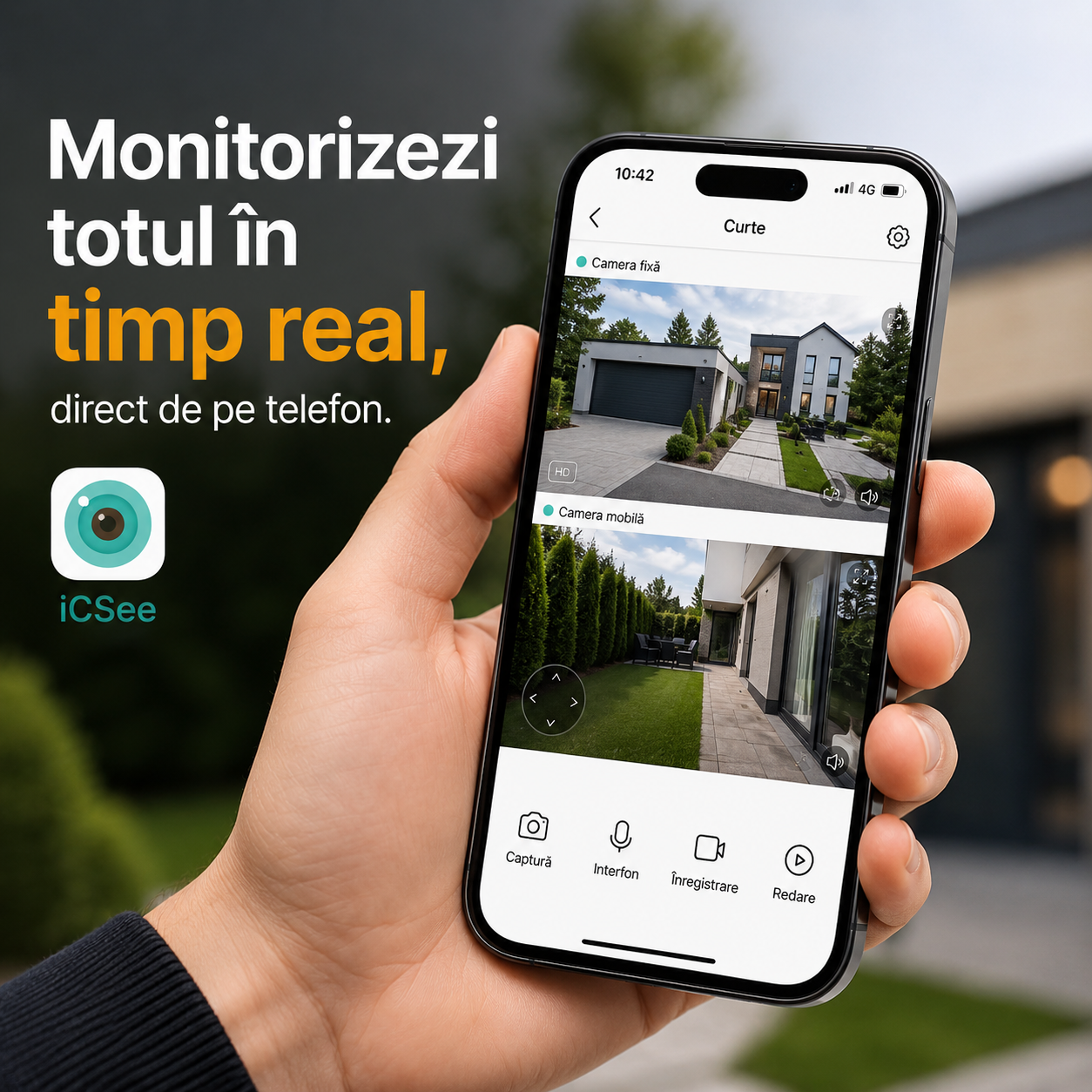 Cameră Jortan JT-9687 Pro: Protejează-ți Proprietatea 360° și Vezi Totul Live pe Telefon | Livrare Gratuită