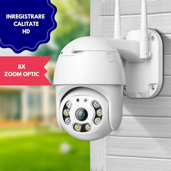 Set 4 Camere Wireless, 360° Funcție Voce, WiFi 2MP FULLHD