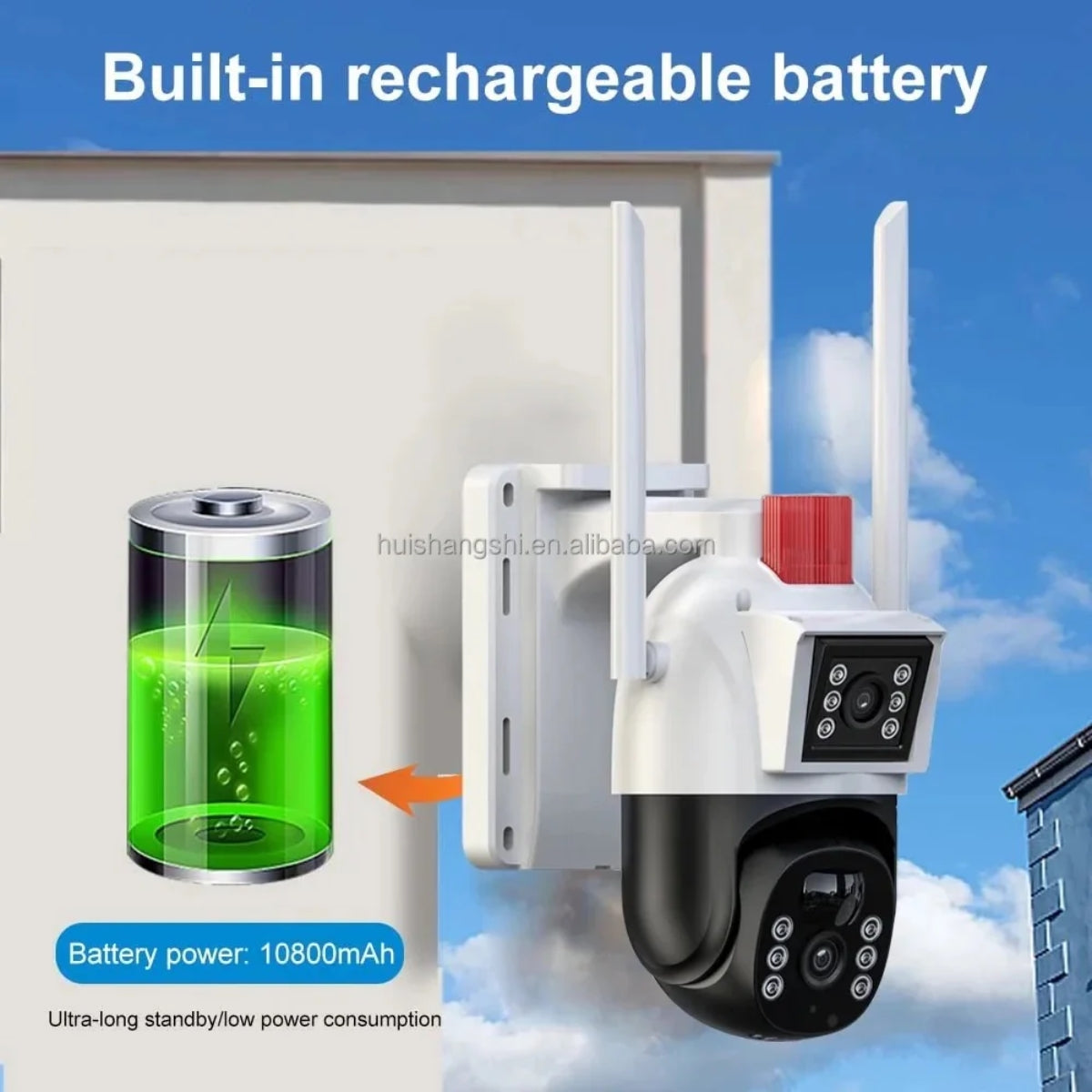 Camera Solara Dubla Smart IP - 4G, Dasgut, 6MP - V380Pro, Card 32GB Inclus, Pachet 1/2/3/4 Bucati