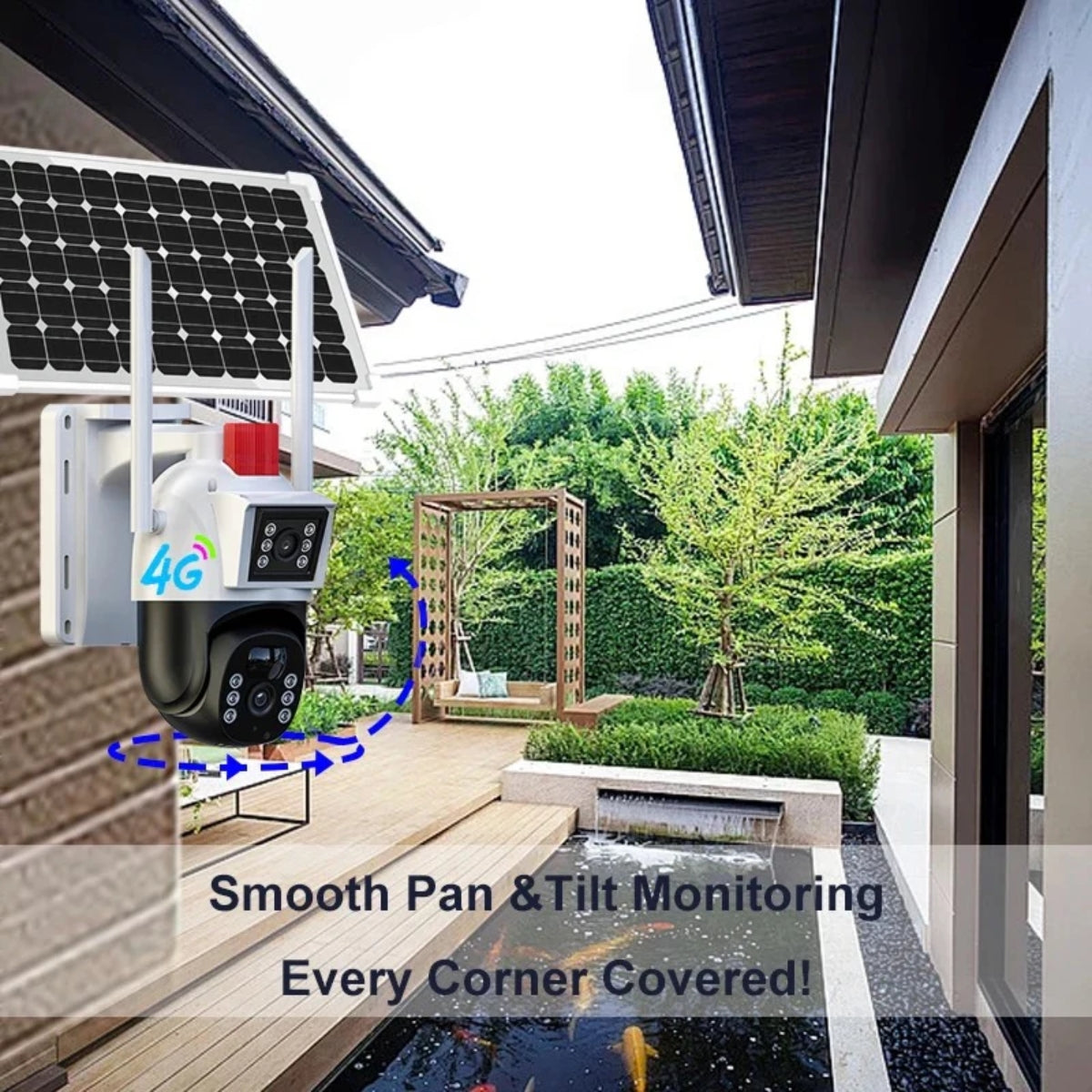 SET 4X Camere Solare Duble Smart IP - 4G, Dasgut, 6MP,  V380Pro