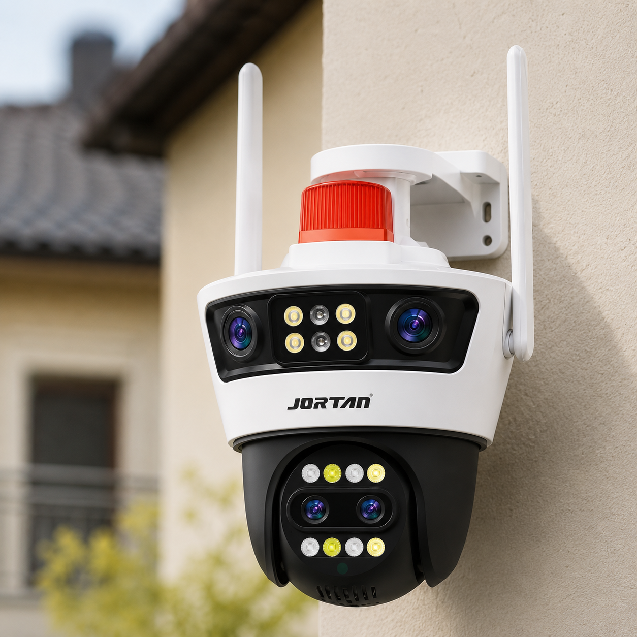 Cameră WiFi Jortan 12MP cu 4 Lentile, Rotire 360°, Alerte pe Telefon, JT-4L | Livrare Gratuită