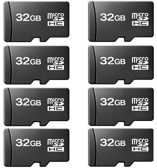 8x Card microSD 32GB Class 10 – Performanță pentru aplicații și video Full HD