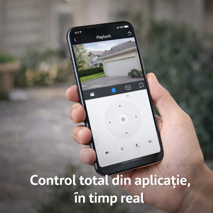 Cameră Supraveghere 6MP Dual Lens JT-8293, PTZ, Night Vision, Control prin Aplicație | Livrare Gratuită