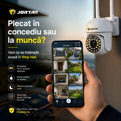 Set 8 Camere Jortan JT-8161, pentru 8 Zone Diferite: Curte, Spațiu Comercial sau Cabană, Livrare Gratuită