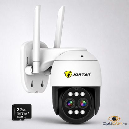 Cameră Dublă WiFi 6MP Jortan, Zoom 10X, Rotire din Telefon, JT-3XM | Livrare Gratuită + Card 32GB CADOU