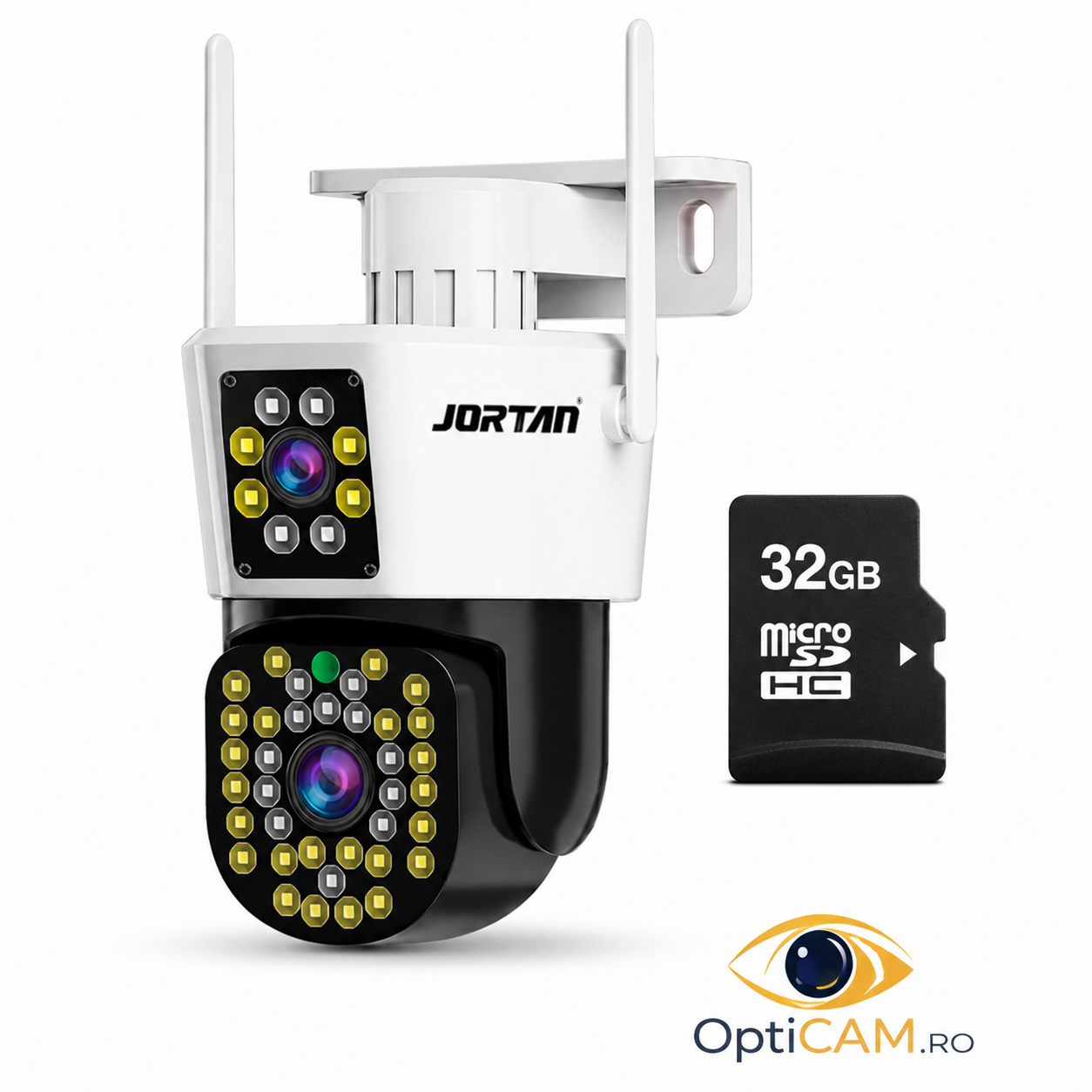 Cameră Supraveghere 6MP Dual Lens JT-8293, PTZ, Night Vision, Control prin Aplicație | Livrare Gratuită + Card 32GB CADOU