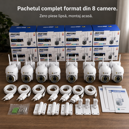 Set 8 Camere Jortan JT-8161, pentru 8 Zone Diferite: Curte, Spațiu Comercial sau Cabană, Livrare Gratuită