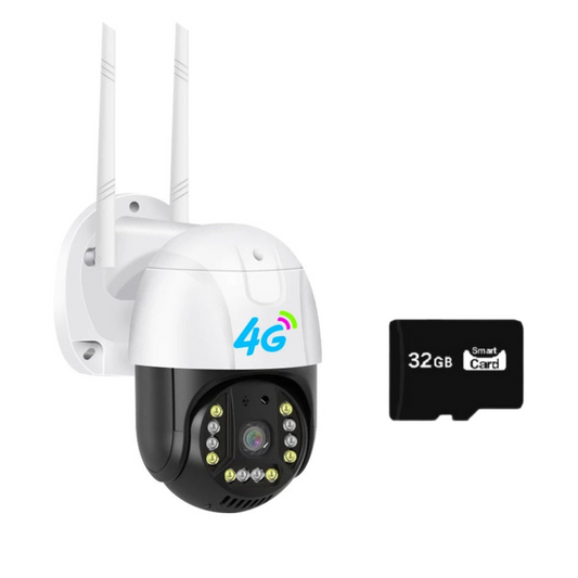 Camera Smart 4G/LAN Dasgut V380 Pro, Panoramare 355° - 3.0MP + Card 32GB inclus