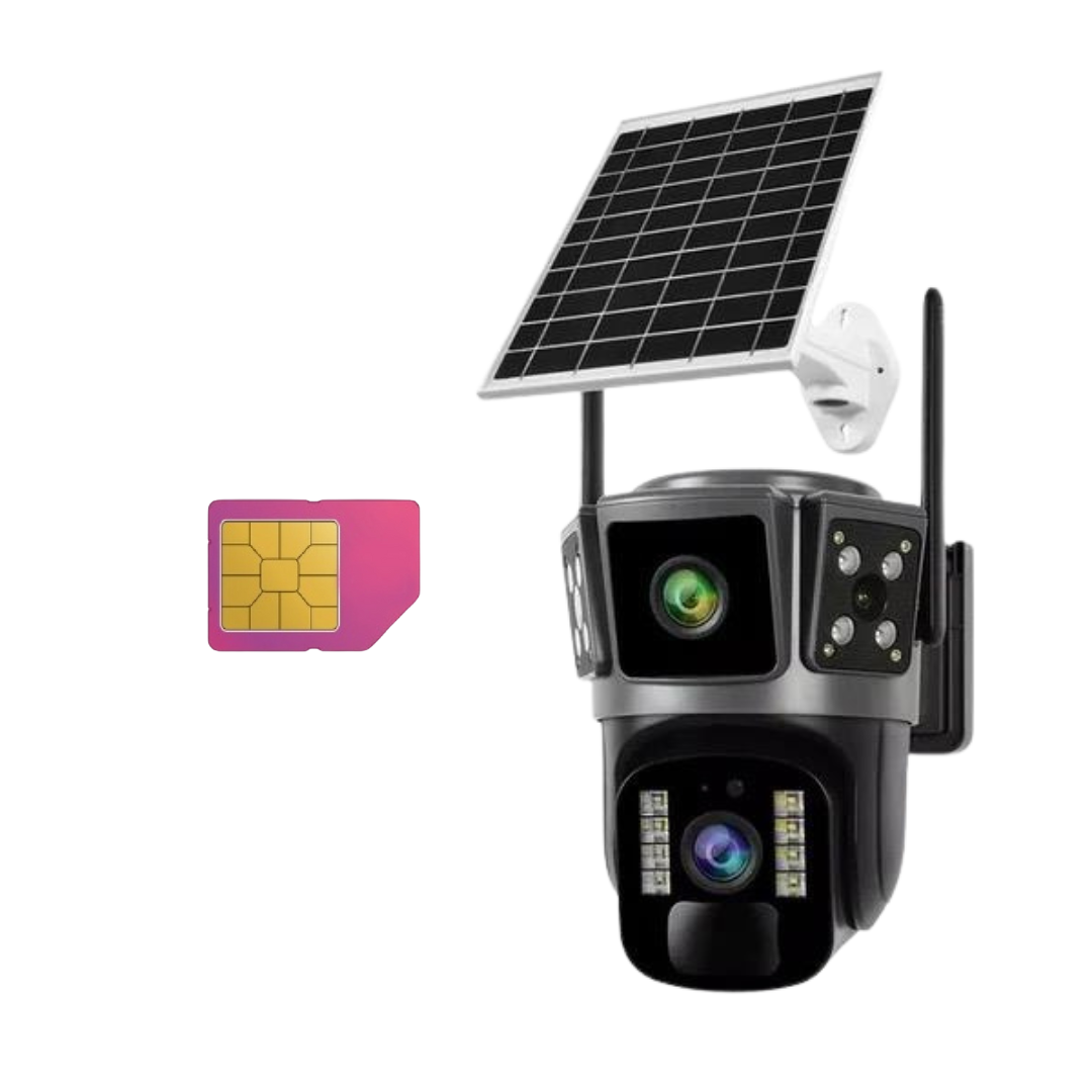 Camera Solara Inteligenta 4G Dual Lens, 6MP Ultra HD, Night Vision, Comunicare Audio Bidirectionala, O-KAM Pro