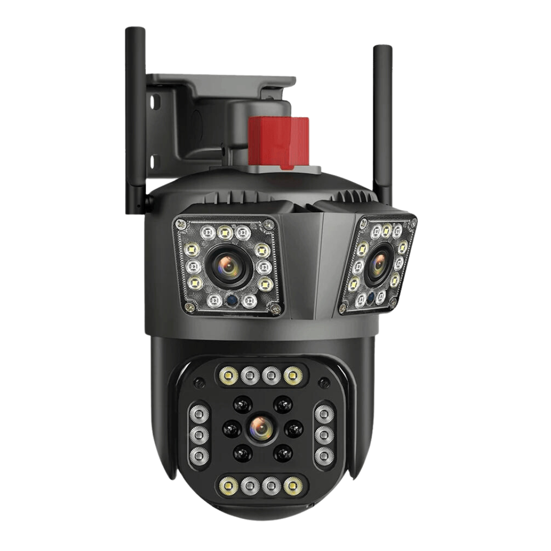 SET 3X Camere Triple Wi-Fi 6K 12MP, Audio bidirectional, AI Motion Detection, Night Vision, Rotire 355°/90°, IP66, 3x Card 64GB Incluse