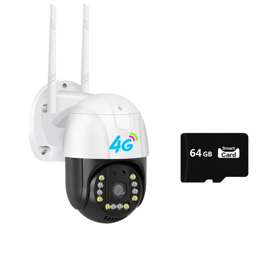 Camera Smart 4G/LAN Dasgut - Panoramare 355°, V380 Pro - 3MP + Card 64GB inclus