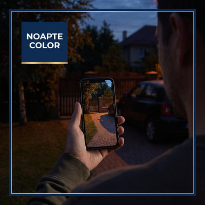 Cameră Solară WiFi VISURON 5MP, Rotire 355°, Vedere Nocturnă Color, IP66 | Livrare Gratuită + Card 32GB CADOU