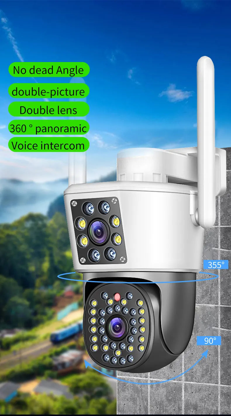 Set de Securitate Jortan - 4 Camere 6MP Full HD 4K, Viziune Nocturna Avansata, 4 Carduri de 32GB