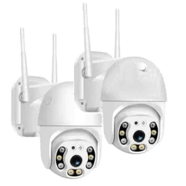 Set 2 Camere IP Wireless - Full HD 2MP cu Rotire 360°,  Viziune Nocturna